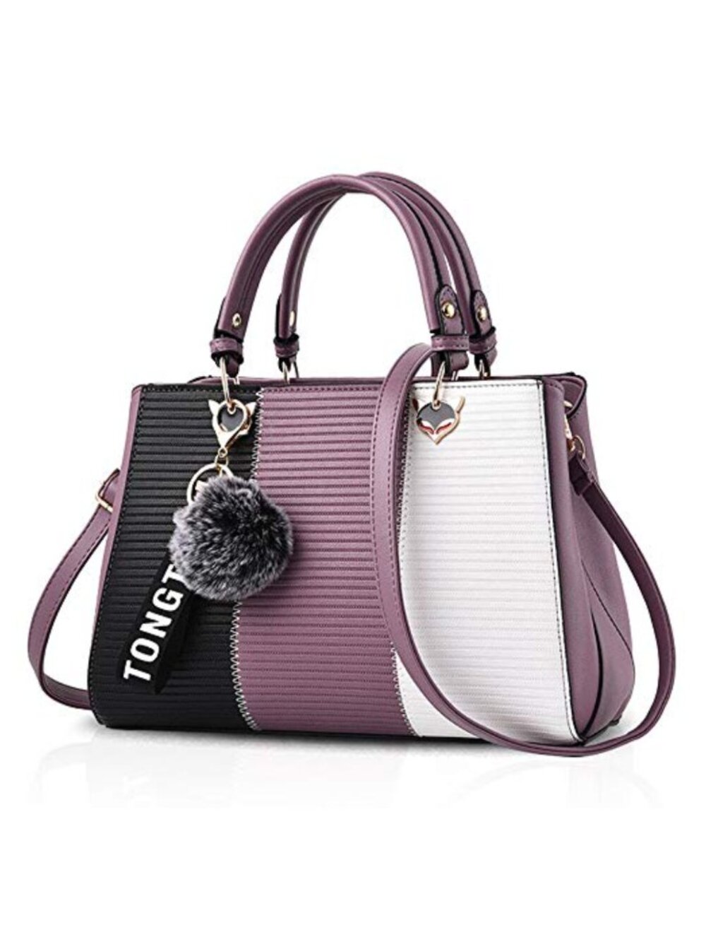 PU Leather Satchel Shoulder Tote Bag Adjustable Strap Crossbody Purse